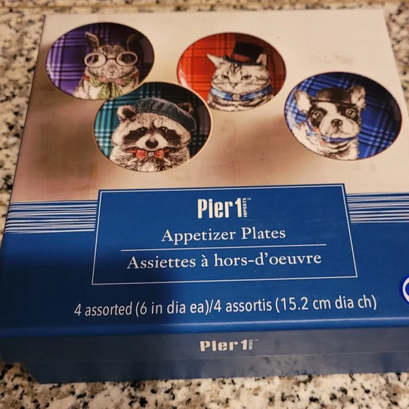 Set of 4 Appetizer Plates - NWT - Picture 2 of 2